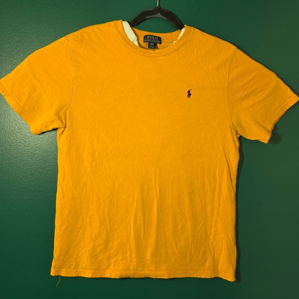 Polo Ralph Lauren Mens XL Yellow Short Sleeve Crew Neck Pony Logo T-Shirt